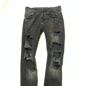 Mens slim ripped jeans.